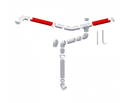 Купить Желоб Альта-Профиль Элит Белый 3м - Альта-Профиль