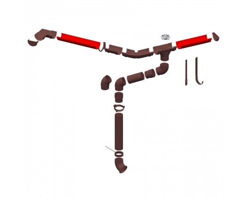 Купить Желоб Альта-Профиль Элит Коричневый 4м - Альта-Профиль