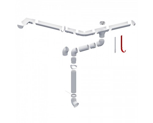 Купить Кронштейн желоба металлический Альта-Профиль Элит Белый 125 мм - Альта-Профиль