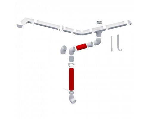Купить Труба водосточная ПВХ Альта-Профиль Элит Белая 95х4000 мм - Альта-Профиль