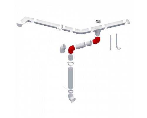 Купить Колено трубы 45 градусов ПВХ Альта-Профиль Элит Белое 95 мм - Альта-Профиль