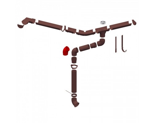 Купить Колено трубы 67 градусов ПВХ Альта-Профиль Элит Коричневое 95 мм - Альта-Профиль