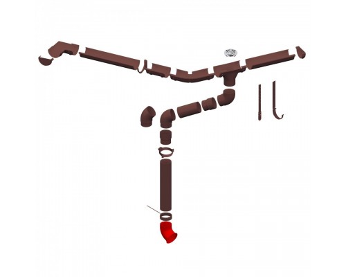 Купить Колено сливное ПВХ Альта-Профиль Элит Коричневое 95 мм - Альта-Профиль
