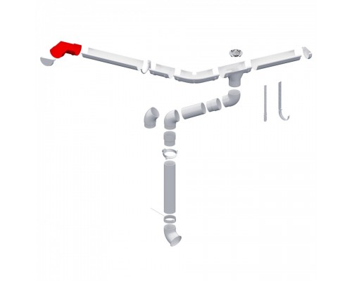 Купить Угол желоба 90 градусов Альта-Профиль Элит Белый 125 мм - Альта-Профиль