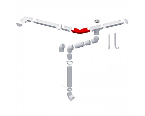 Купить Угол желоба регулируемый 120-145 градусов ПВХ Альта-Профиль Элит Белый 125 мм - Альта-Профиль