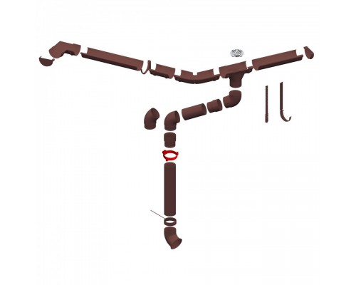 Купить Хомут трубы Альта-Профиль Элит Коричневый - Альта-Профиль