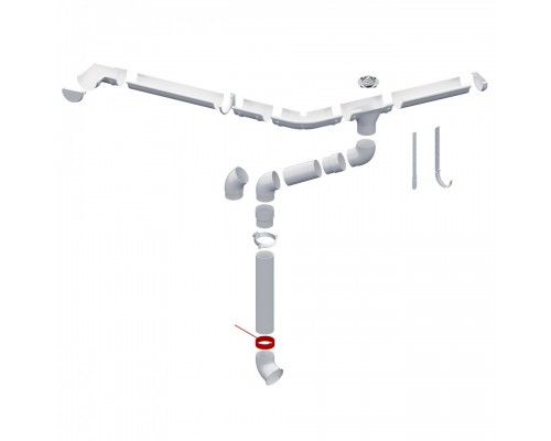 Купить Хомут трубы металлический Альта-Профиль Элит Белый - Альта-Профиль