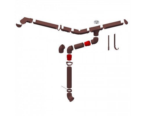 Купить Муфта трубы соединительная ПВХ Альта-Профиль Элит Коричневая 95 мм - Альта-Профиль