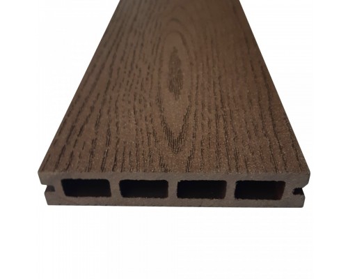 Купить Террасная доска из ДПК Эко Лайф Шоколад 3000х135х20 мм - Эко Лайф