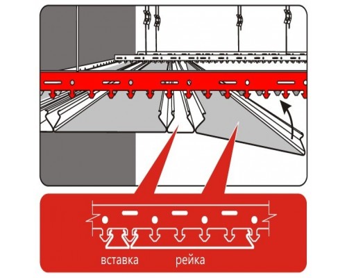 Купить Стрингер гребенка Cesal S01 для реечного потолка длина 3 метра - Cesal «Цесал»