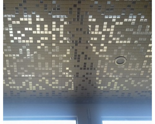 Купить Кассета 300х300мм Cesal 038D Мозайка объемная золотая со скрытой подвесной системой - Cesal «Цесал»