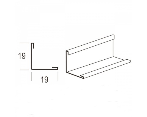 Купить Угол 19х19 мм Белый стальной -