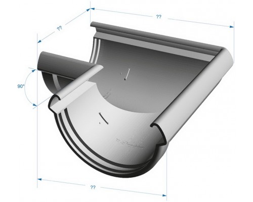 Купить Угол желоба 90 градусов Docke Lux Коричневый Шоколад - Дёке «Docke»