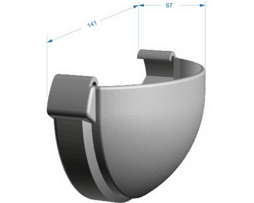 Купить Заглушка желоба Docke Lux Белая Пломбир - Дёке «Docke»