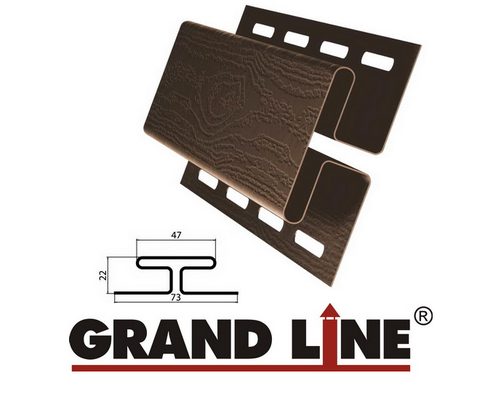 Купить Н-профиль Grand Line Коричневый 3м - Grand Line