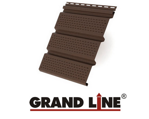 Купить Софит Grand Line America T4 Коричневый полностью перфорированный 3х0,305м - Grand Line